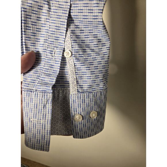 TOMMY BAHAMA Mens M Sarasota Stretch Ventura Coast IslandZone Shirt Soft Blue - Picture 6 of 9